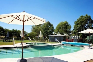 Outdoor pool, a heated pool