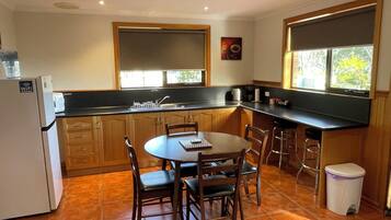 The Deck(One Bedroom 2 people | Two Bedroom 4 people) | Private kitchen | Microwave, coffee/tea maker, electric kettle, toaster