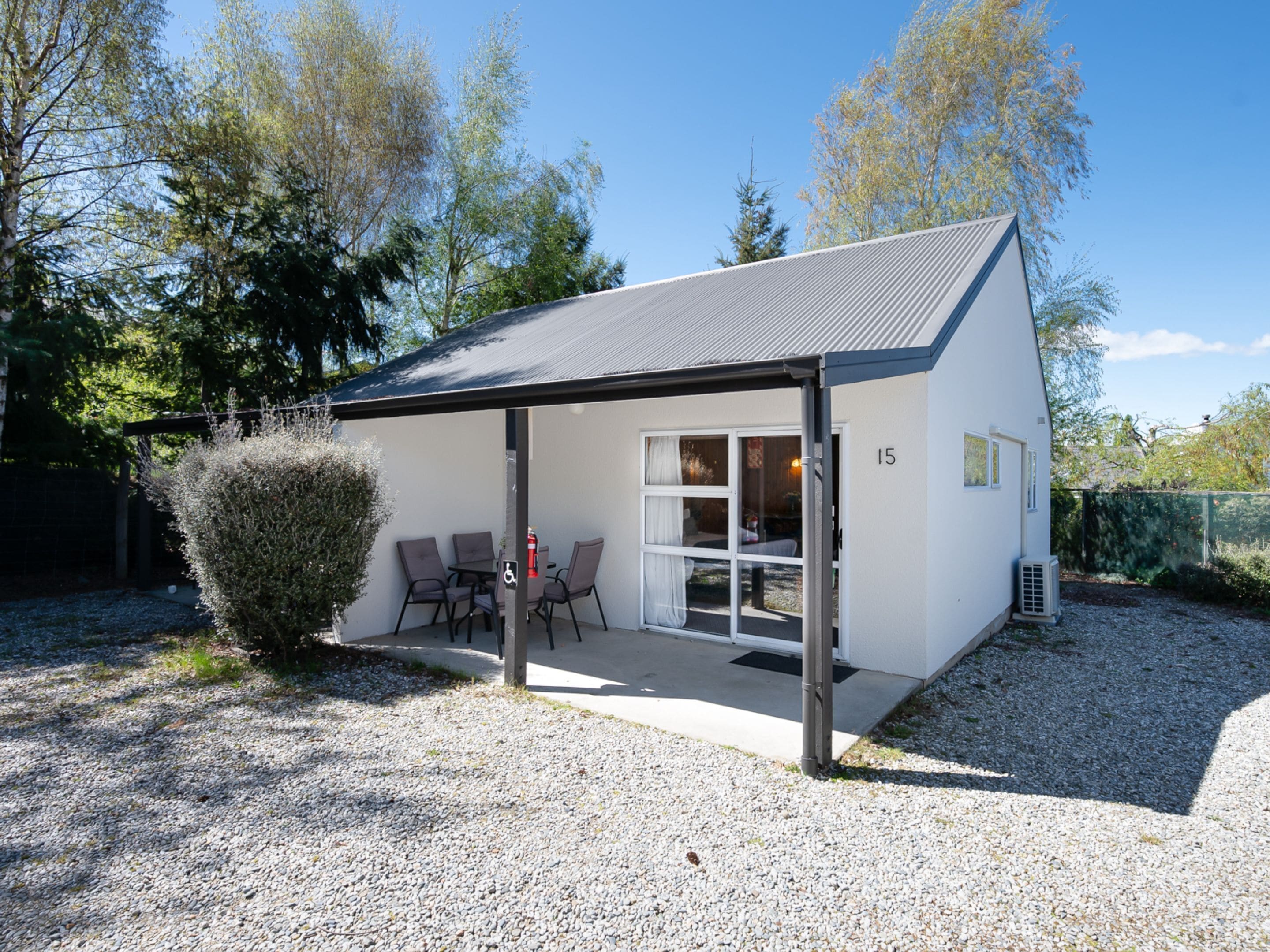 Chalé superior, acessível | Terraço/pátio