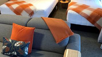 Family Studio, Multiple Beds, Non Smoking, Kitchenette (Ground) | Free WiFi, bed sheets