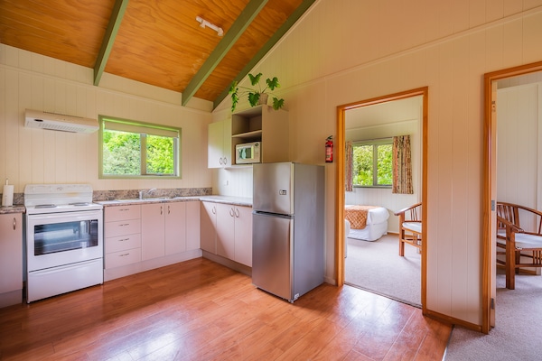 Two Bedroom Family Cottage | Private kitchen | Microwave, coffee/tea maker, electric kettle, toaster