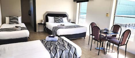 Laptop workspace, iron/ironing board, free WiFi, bed sheets