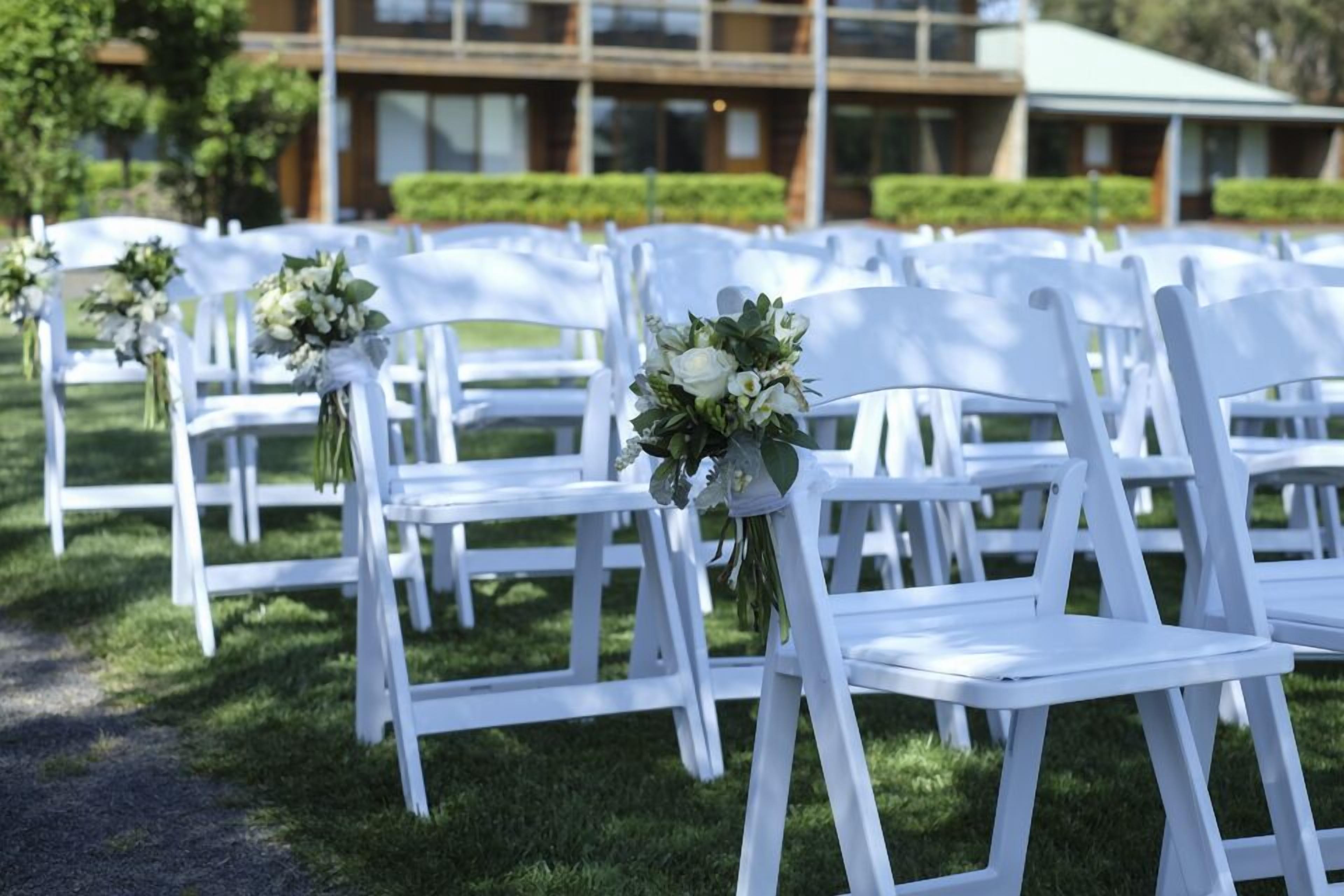 outdoor wedding area