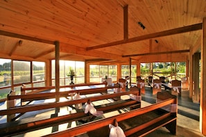 Outdoor wedding area