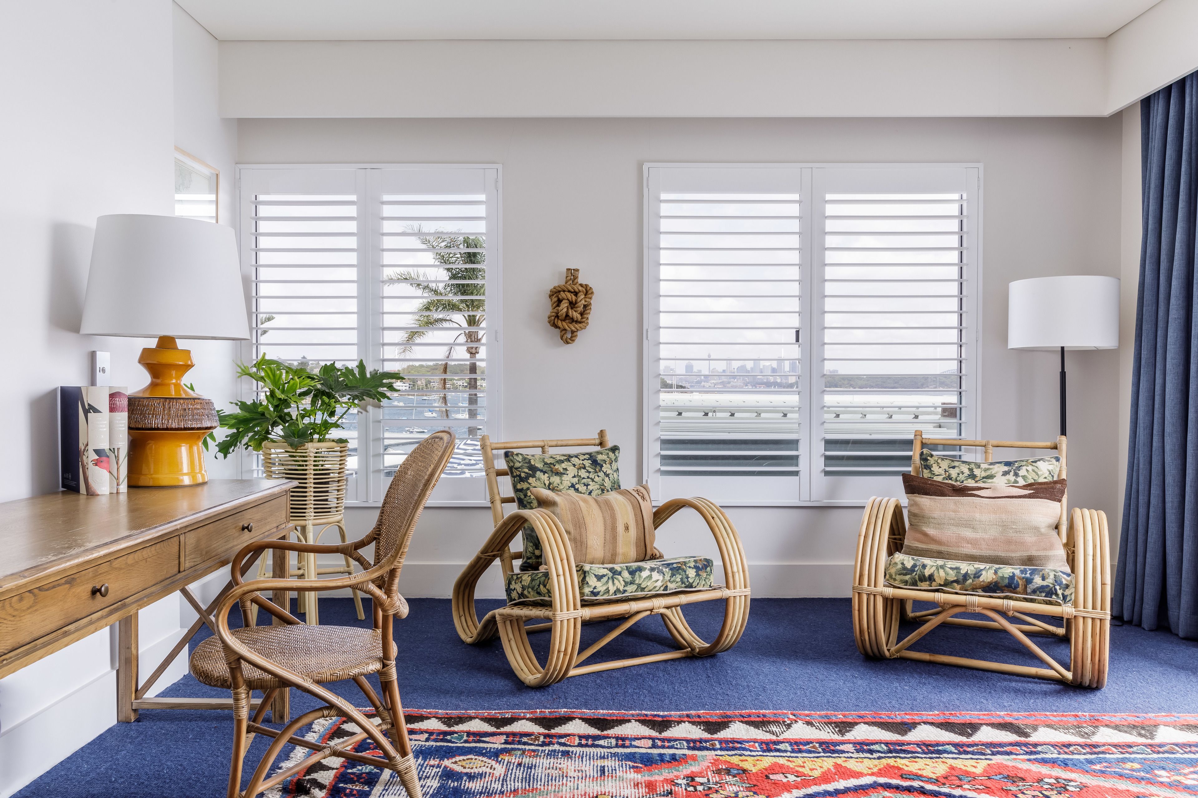 grand suite, terrace, harbour view | living area | smart tv, netflix