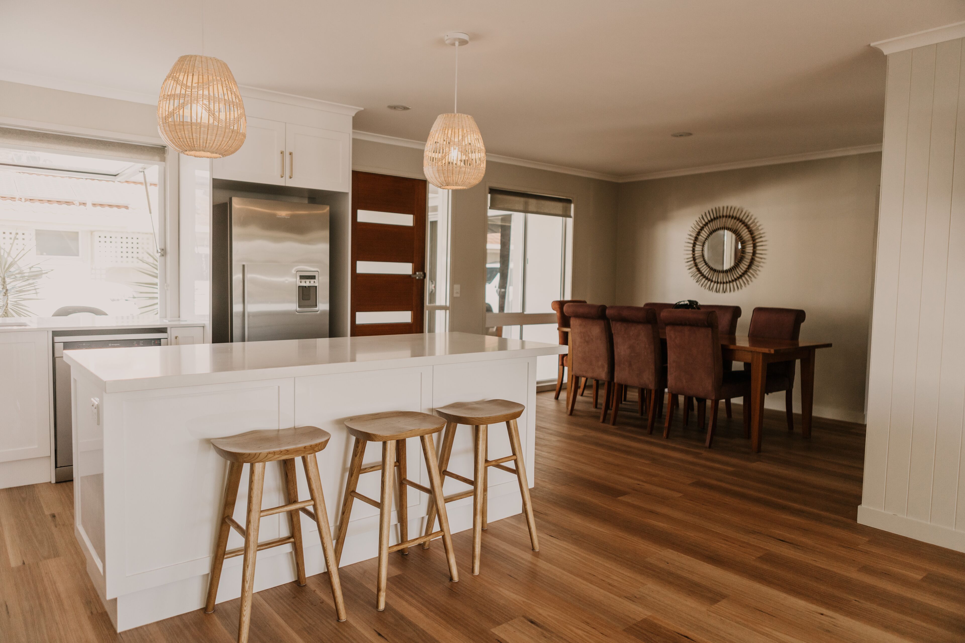 独立别墅, 3 间卧室 (Waterfront Pet Friendly) | 1 多间卧室、隔音、熨斗/熨衣板、床单