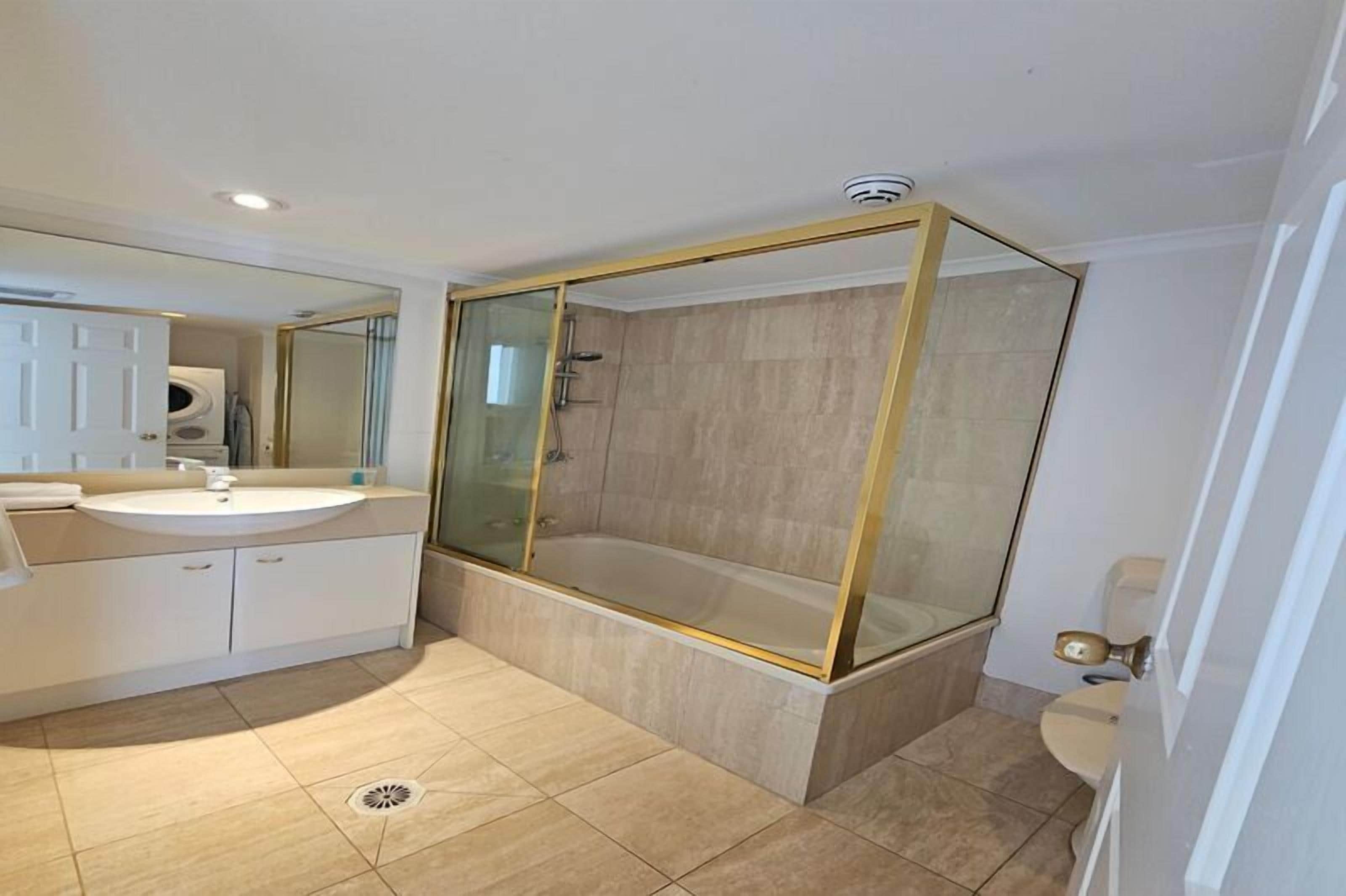 2 bedroom superior apartment | bathroom | hair dryer, towels