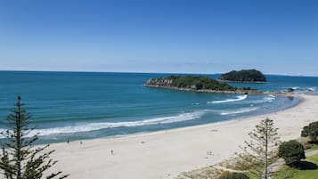 On the beach, white sand