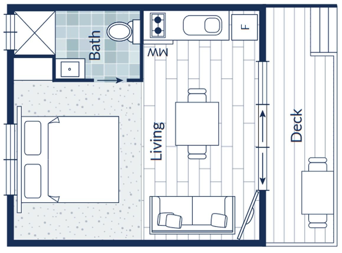 studio (no pets) | floor plan