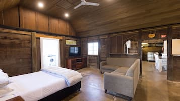 Log Cabin | Living area | 40-inch TV with cable channels