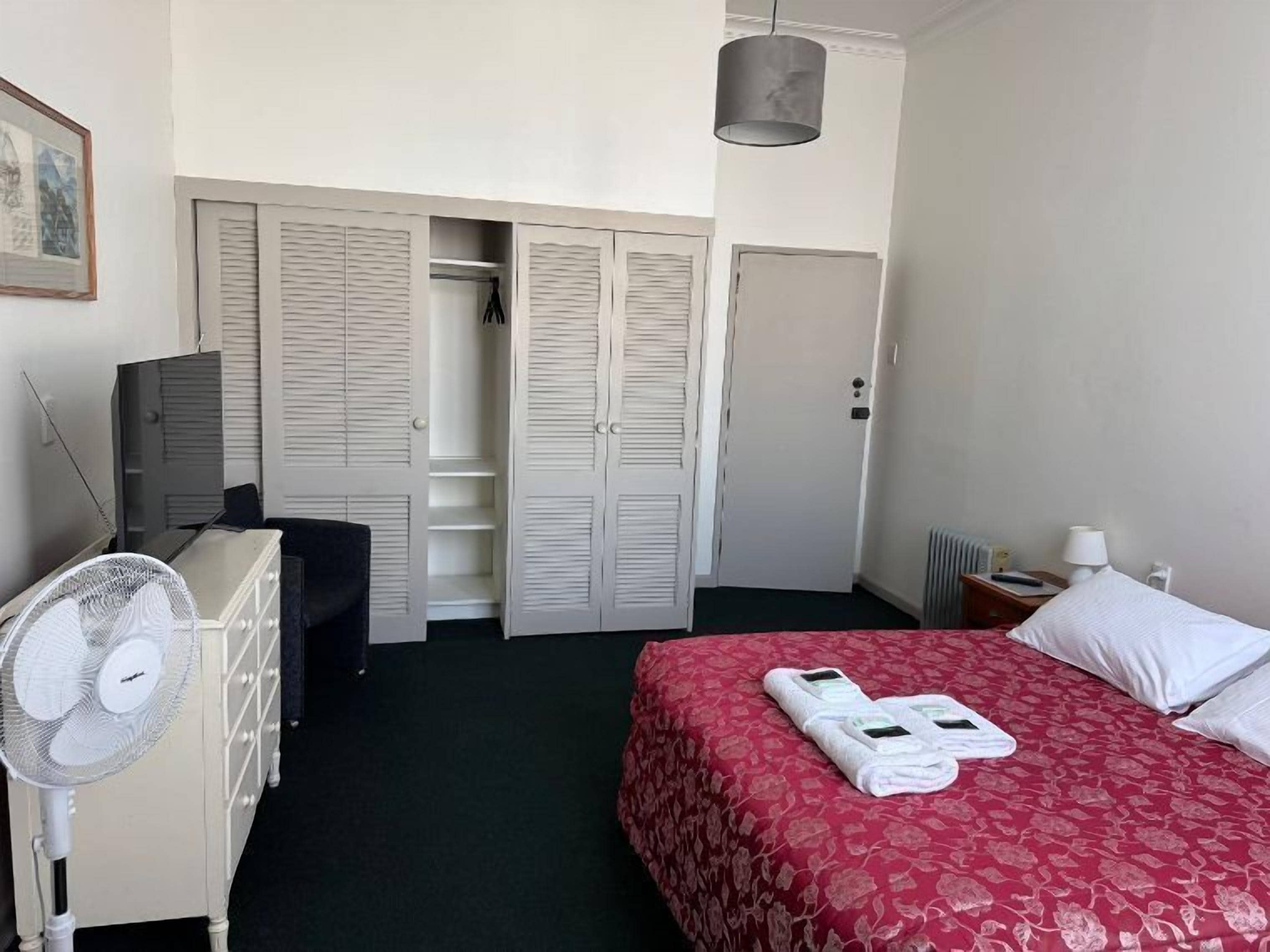 Individually decorated, individually furnished, iron/ironing board