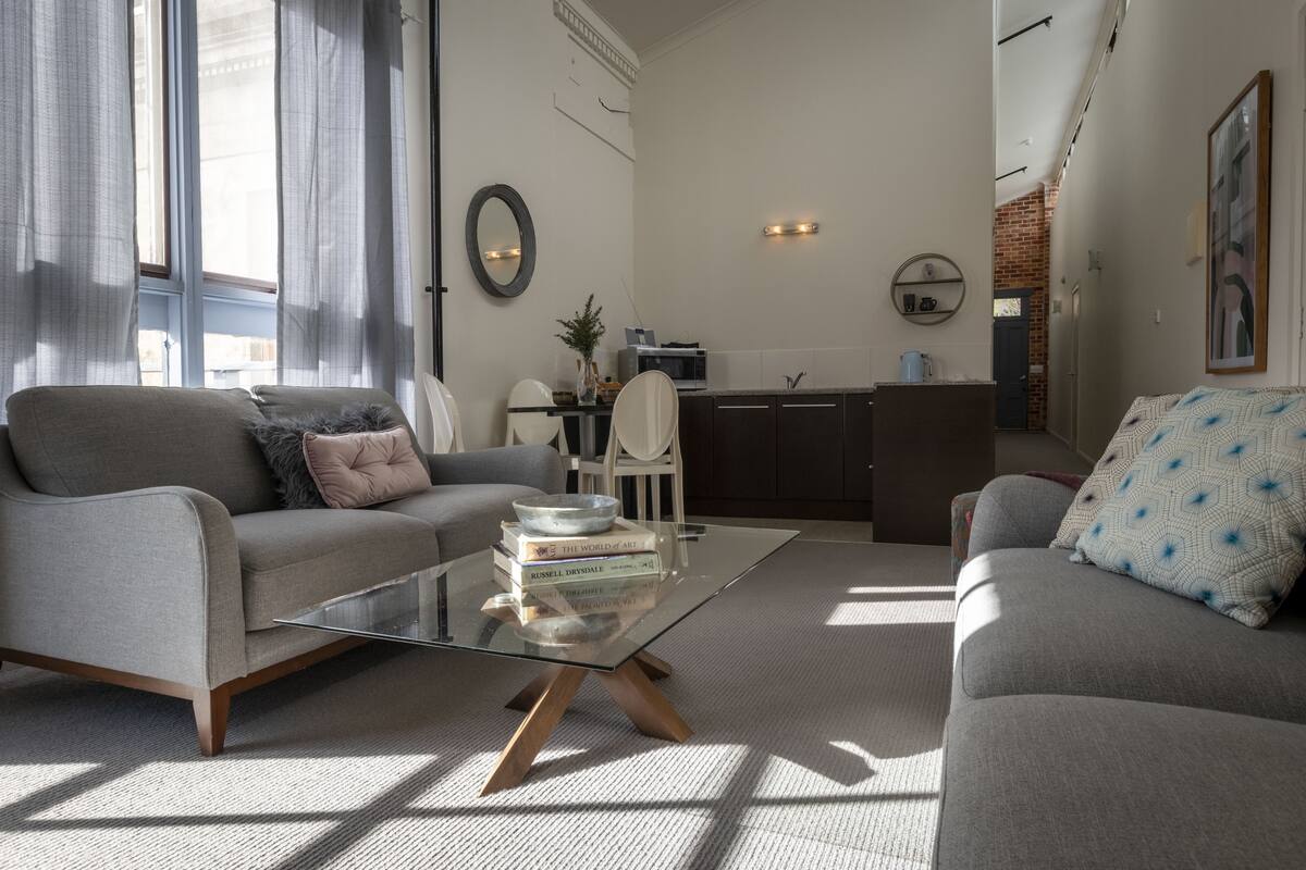 Mills Two Bedroom Spa Apartment | Premium bedding, iron/ironing board, free WiFi, individually decorated
