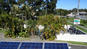 A solar panel installation on a building. - Chinderah Motel (Chinderah)