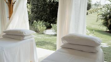 Body treatments, body scrubs, facials, manicures and pedicures