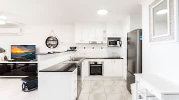 2 Bedroom Ocean View Apartment | Private kitchen | Full-sized fridge, microwave, oven, stovetop