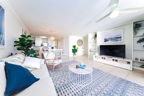 3 Bedroom Roof Top Apartment | Living area | Flat-screen TV - Marcoola Beach Resort (Marcoola)