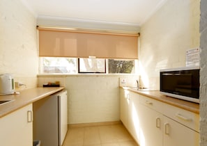 Microwave, coffee/tea maker, toaster