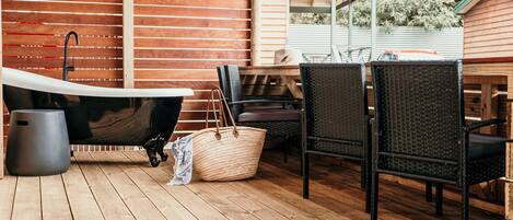 Luksustelttamajoitus | Terassi/patio