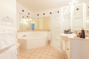 Family One Bedroom with Bath | Pillow-top beds, blackout curtains, soundproofing, iron/ironing board