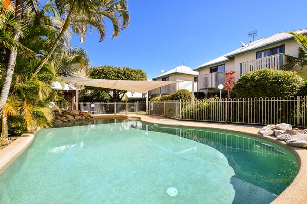 Outdoor pool, a heated pool