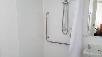 Two Bedroom Unit 2 | Bathroom | Shower, hair dryer, towels