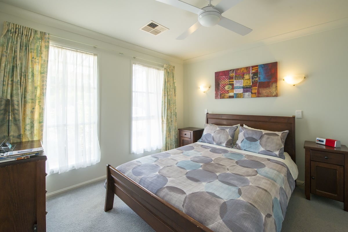 Blackout curtains, iron/ironing board, free WiFi, bed sheets