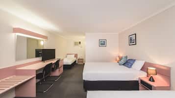 Premium bedding, memory-foam beds, iron/ironing board, free WiFi