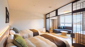 SHOFURO Top Floor Japanese Modern Twin 802-807(Halfboard) (under Juniorhighschool age not allowed) | In-room safe, iron/ironing board, free WiFi