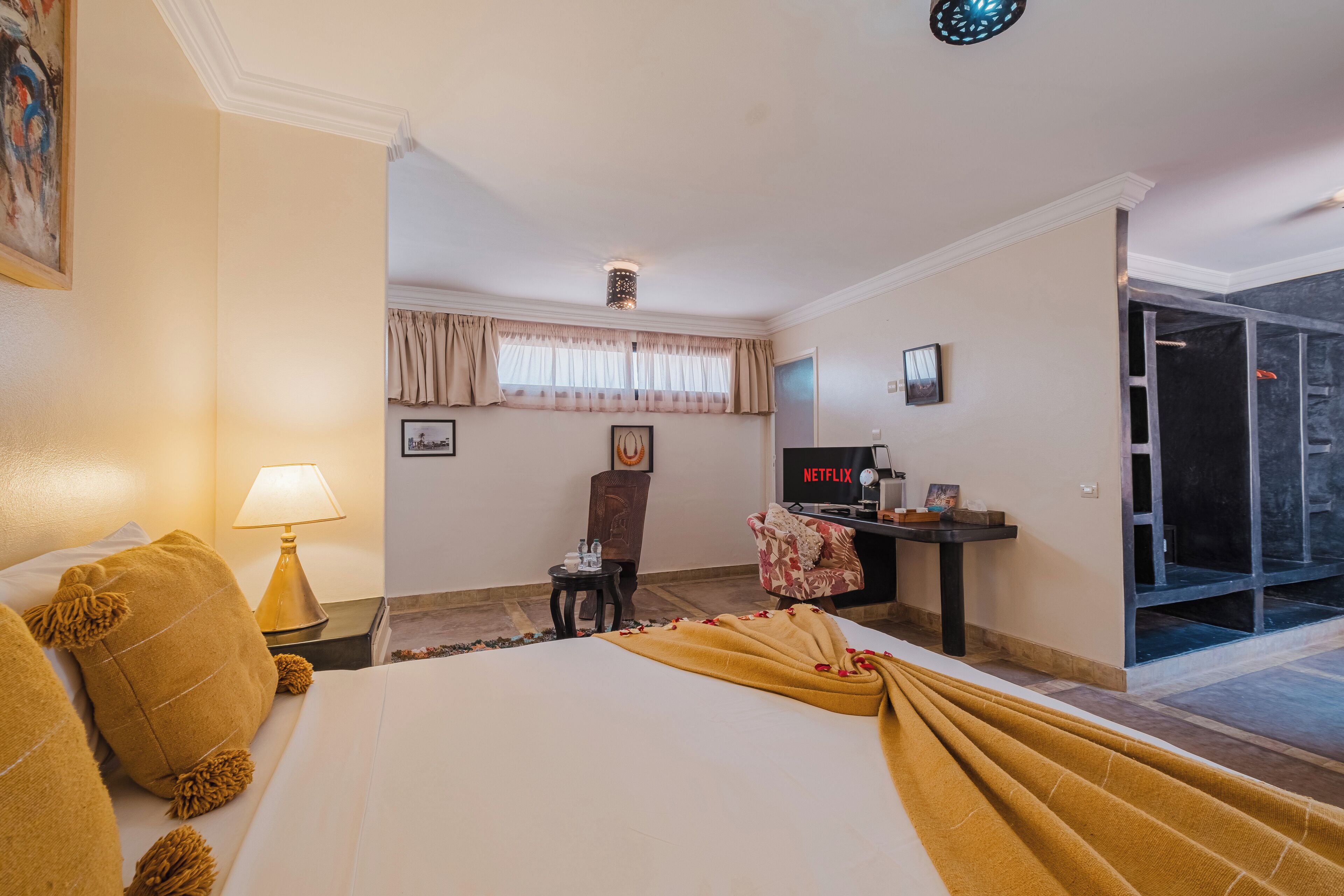 Family Suite Deluxe Ambre | 埃及棉床单、高档床上用品、迷你吧、隔音