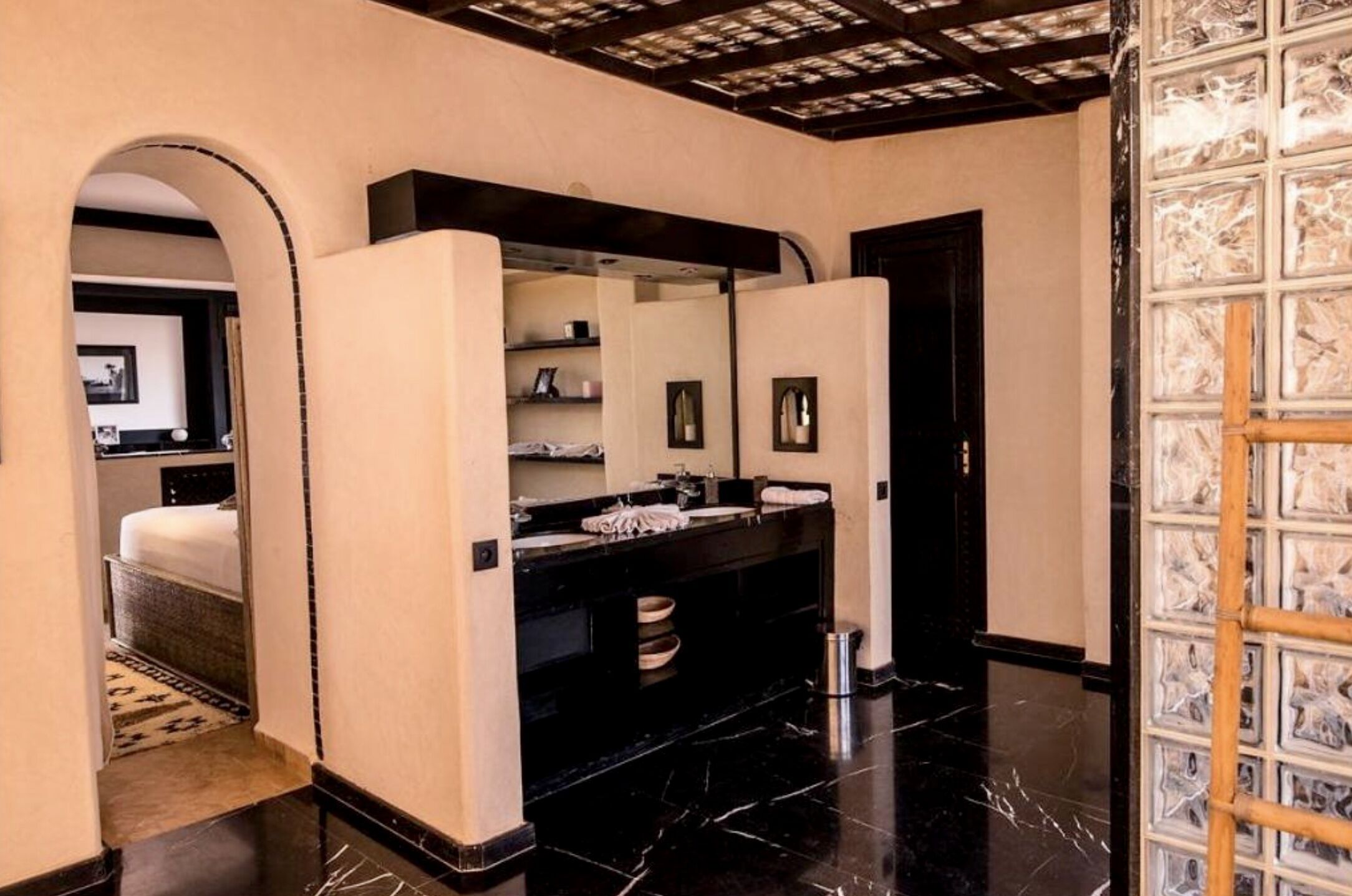 luxury suite (atlas) | bathroom | shower, designer toiletries, hair dryer, towels