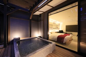 Deluxe Japanese Style Twin Room with Open-Air Bath, Non Smoking - Fuji Onsenji Yumedono (Fujikawaguchiko)