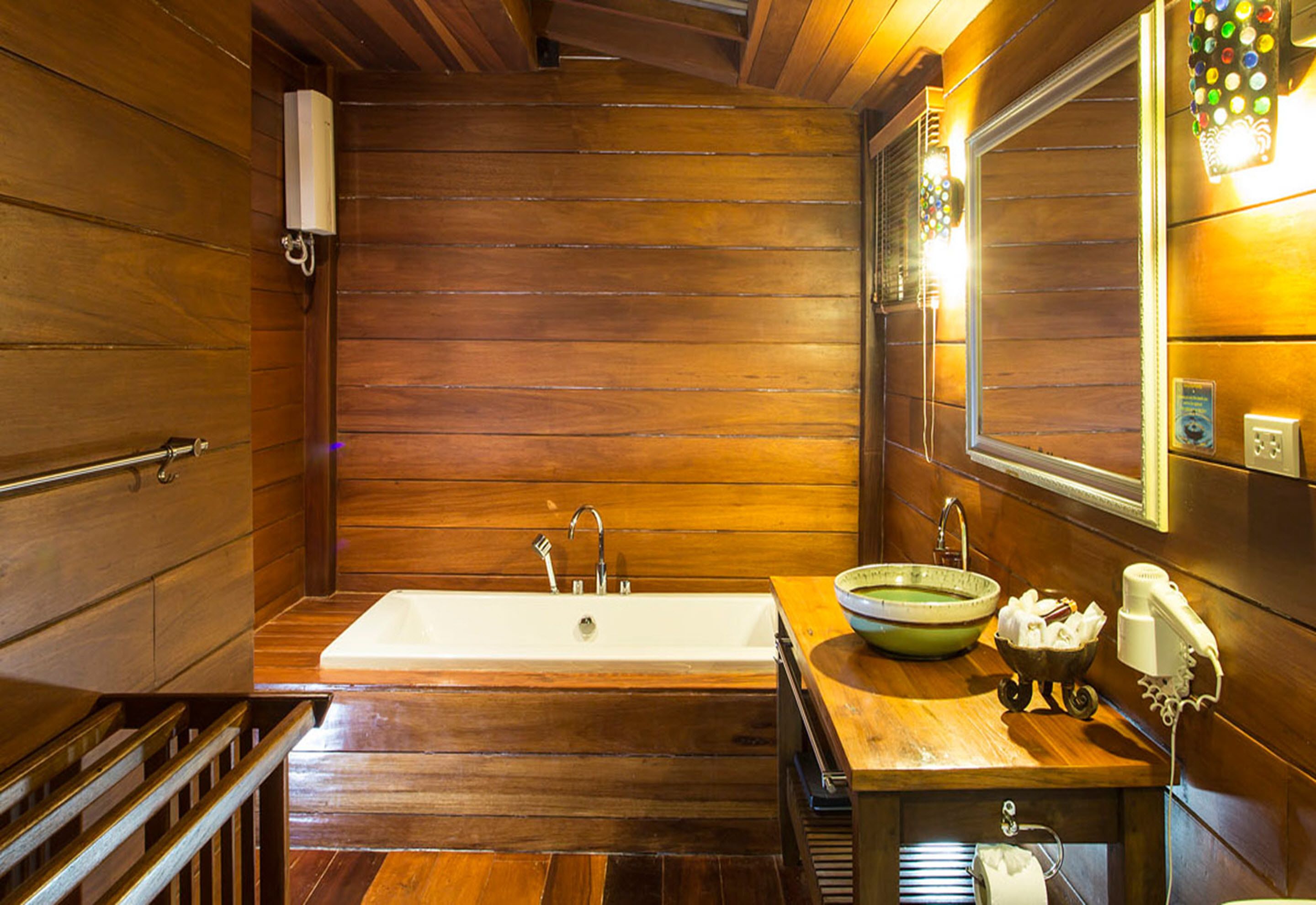 beach front | bathroom | shower, free toiletries, hair dryer, bathrobes