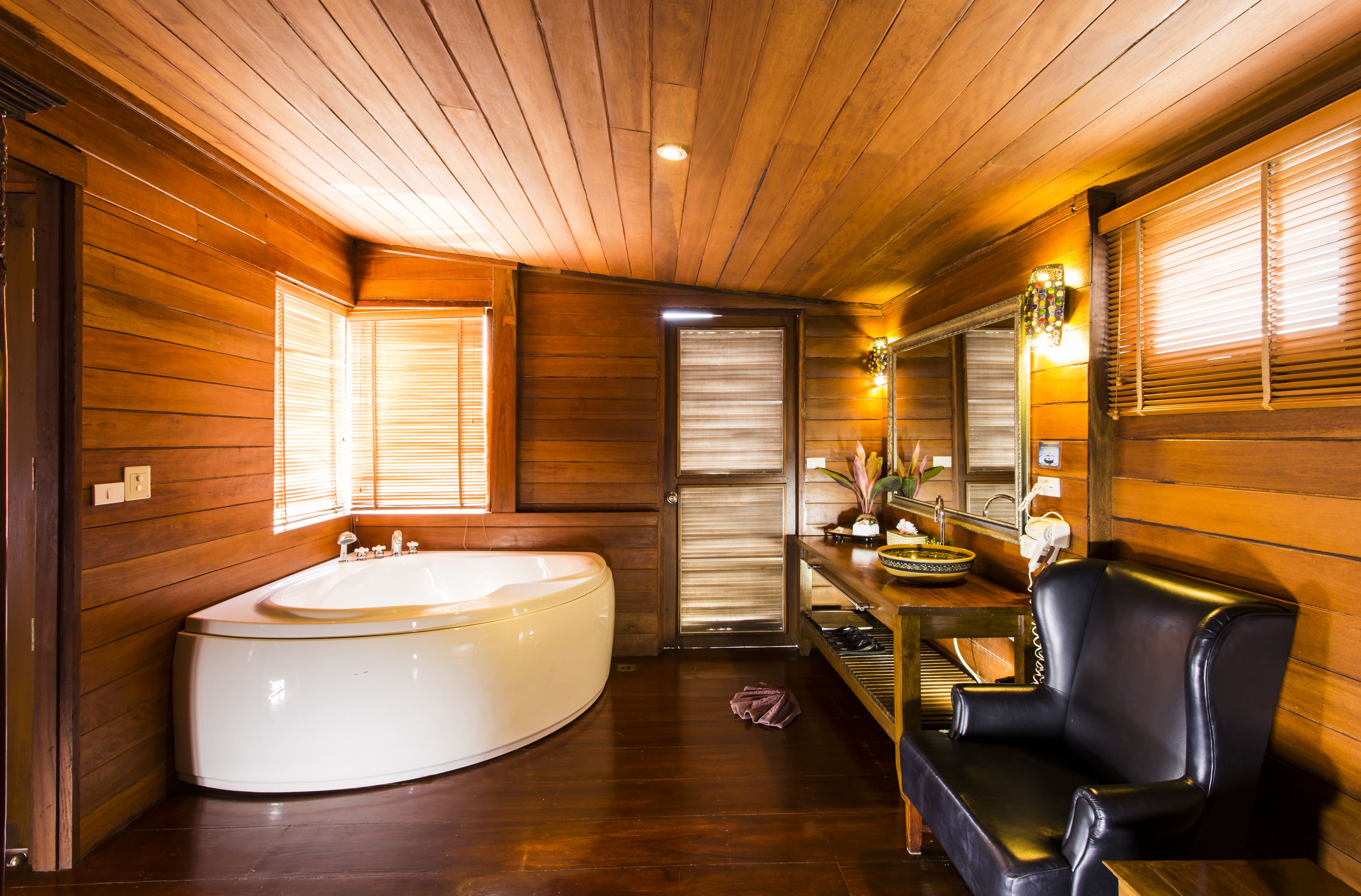 shower, free toiletries, hair dryer, bathrobes