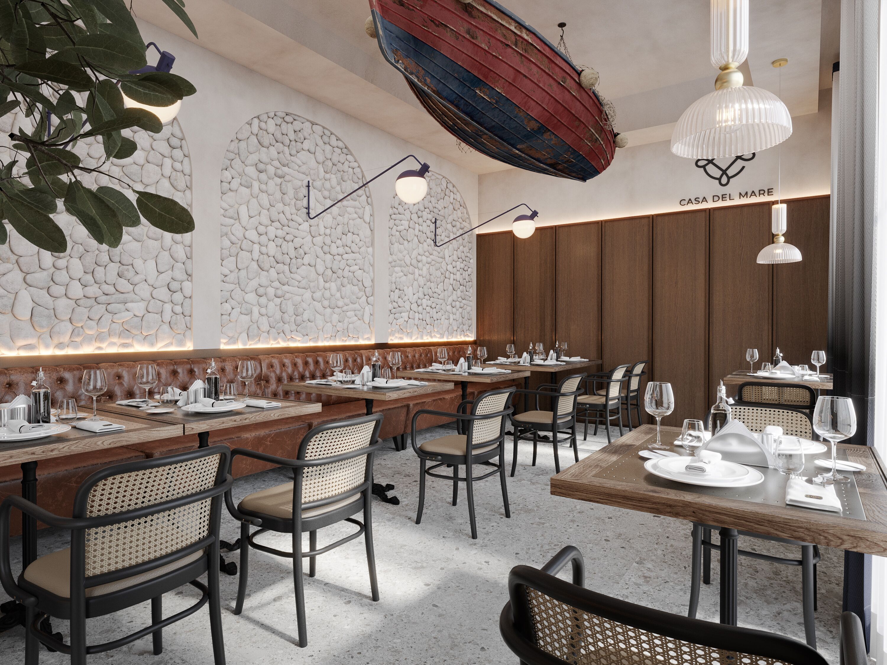 Menyajikan masakan Mediterania