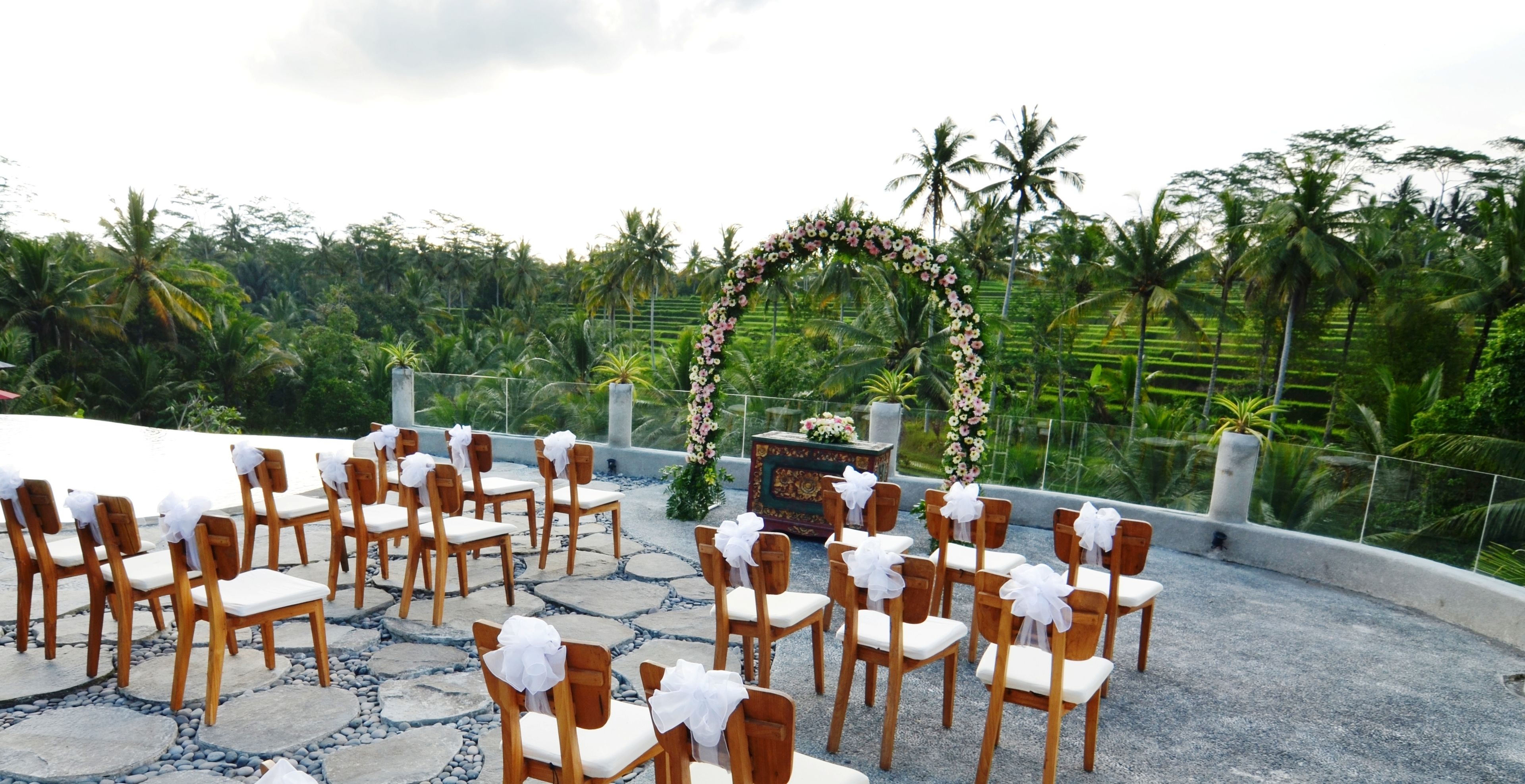 outdoor wedding area