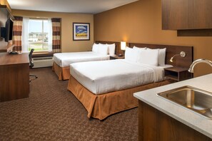 Desk, blackout curtains, iron/ironing board, free cots/infant beds - Microtel Inn & Suites by Wyndham Red Deer (Red Deer)