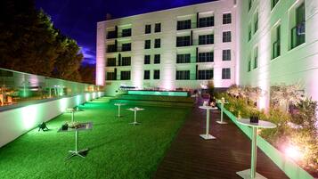 Outdoor banquet area