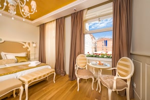 Luxury Double or Twin Room, City View | Premium bedding, minibar, in-room safe, desk