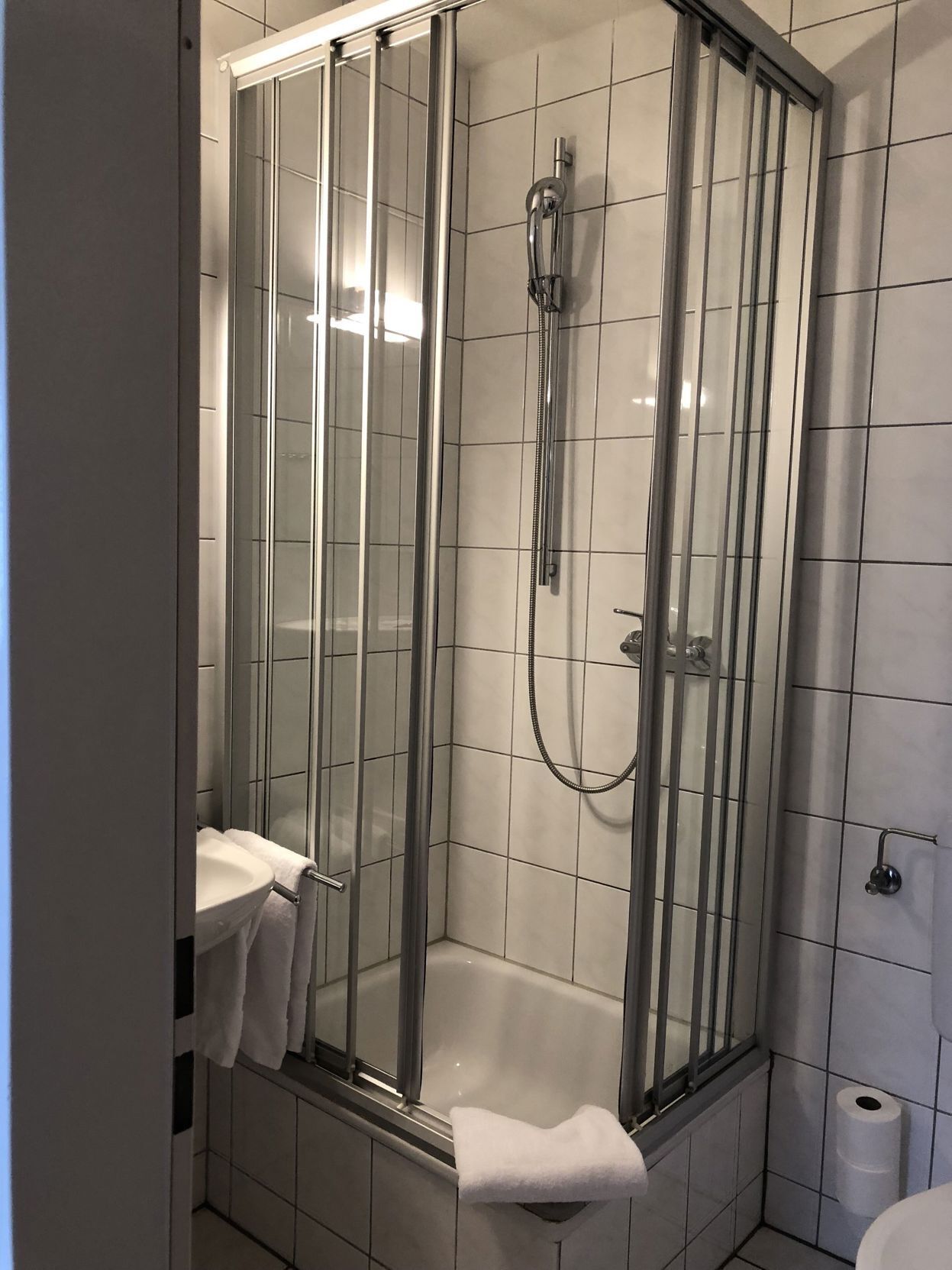 Bathroom | Shower, hair dryer, towels