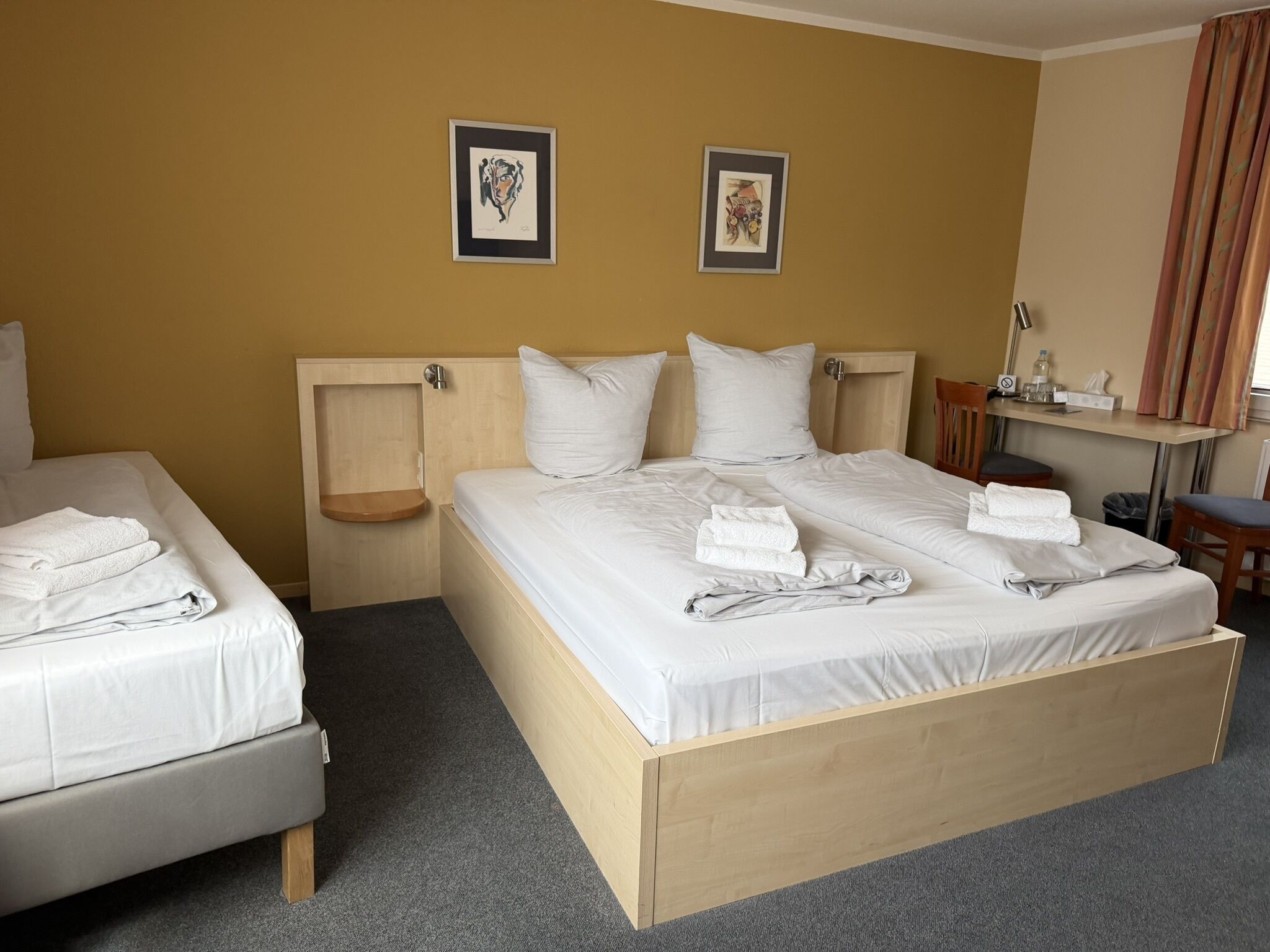 Triple Room, Private Bathroom | Desk, blackout drapes, soundproofing, free WiFi