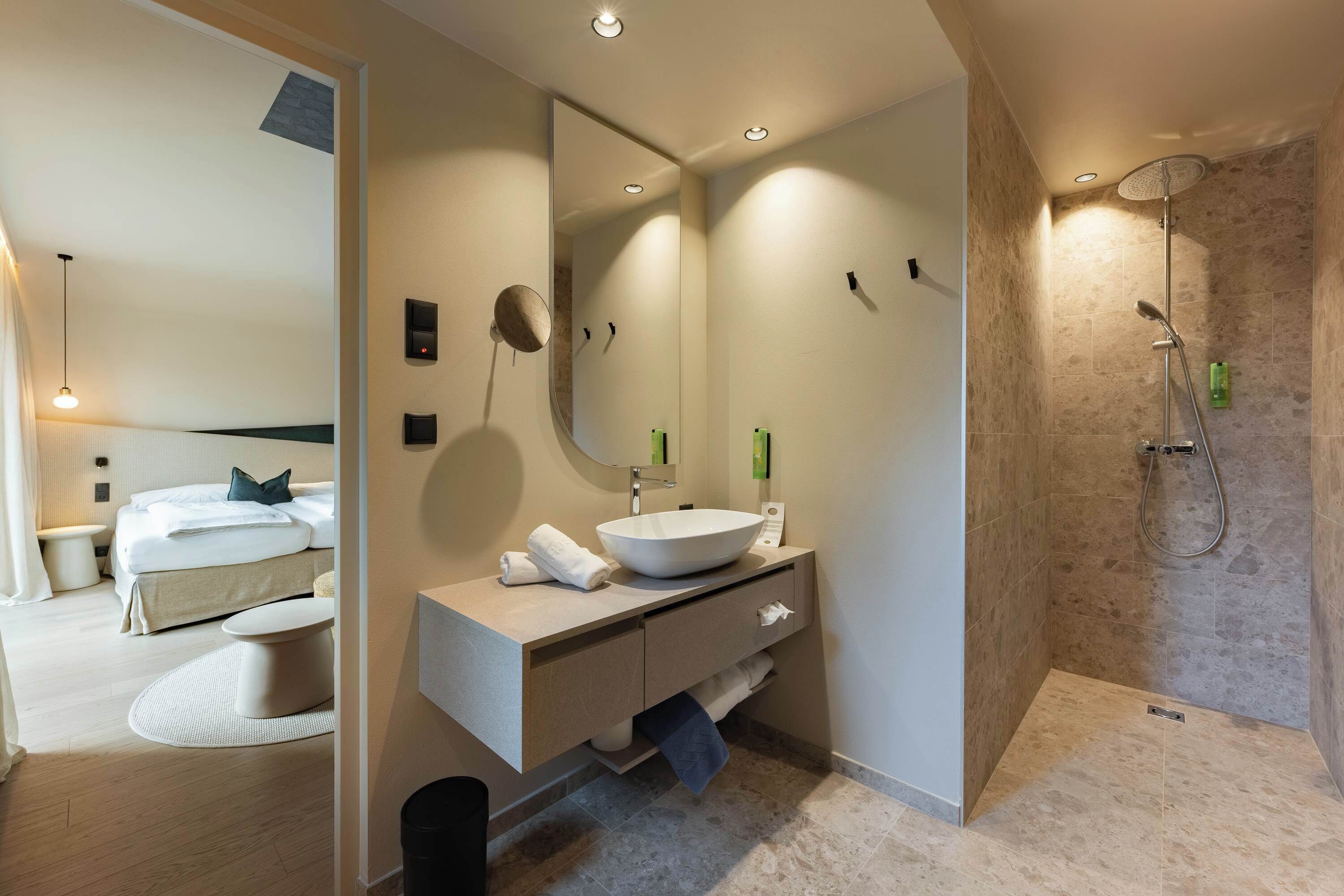 standard double room, non smoking | bathroom | hair dryer, bathrobes, towels