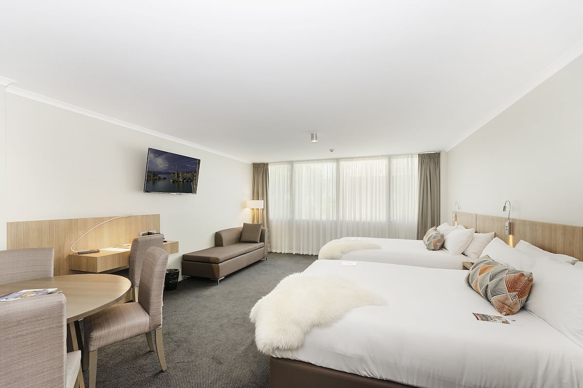 standard room, 2 queen beds, non smoking | premium bedding, pillow-top beds, minibar, in-room safe