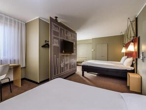 In-room safe, desk, soundproofing, free cribs/infant beds