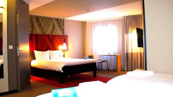 In-room safe, desk, soundproofing, free cribs/infant beds