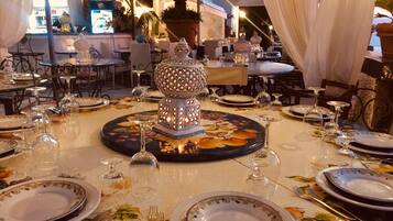 Dinner served, Mediterranean cuisine