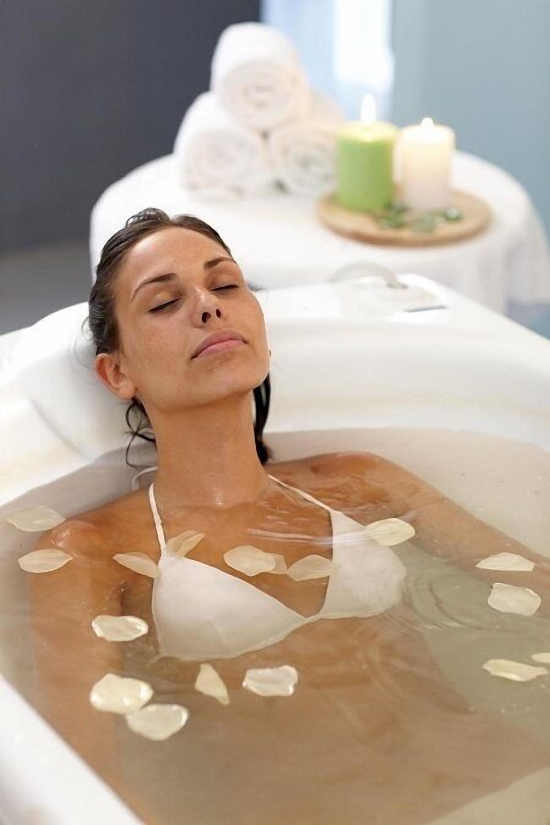 Hot tub, body treatments, mud baths, facials, manicures and pedicures