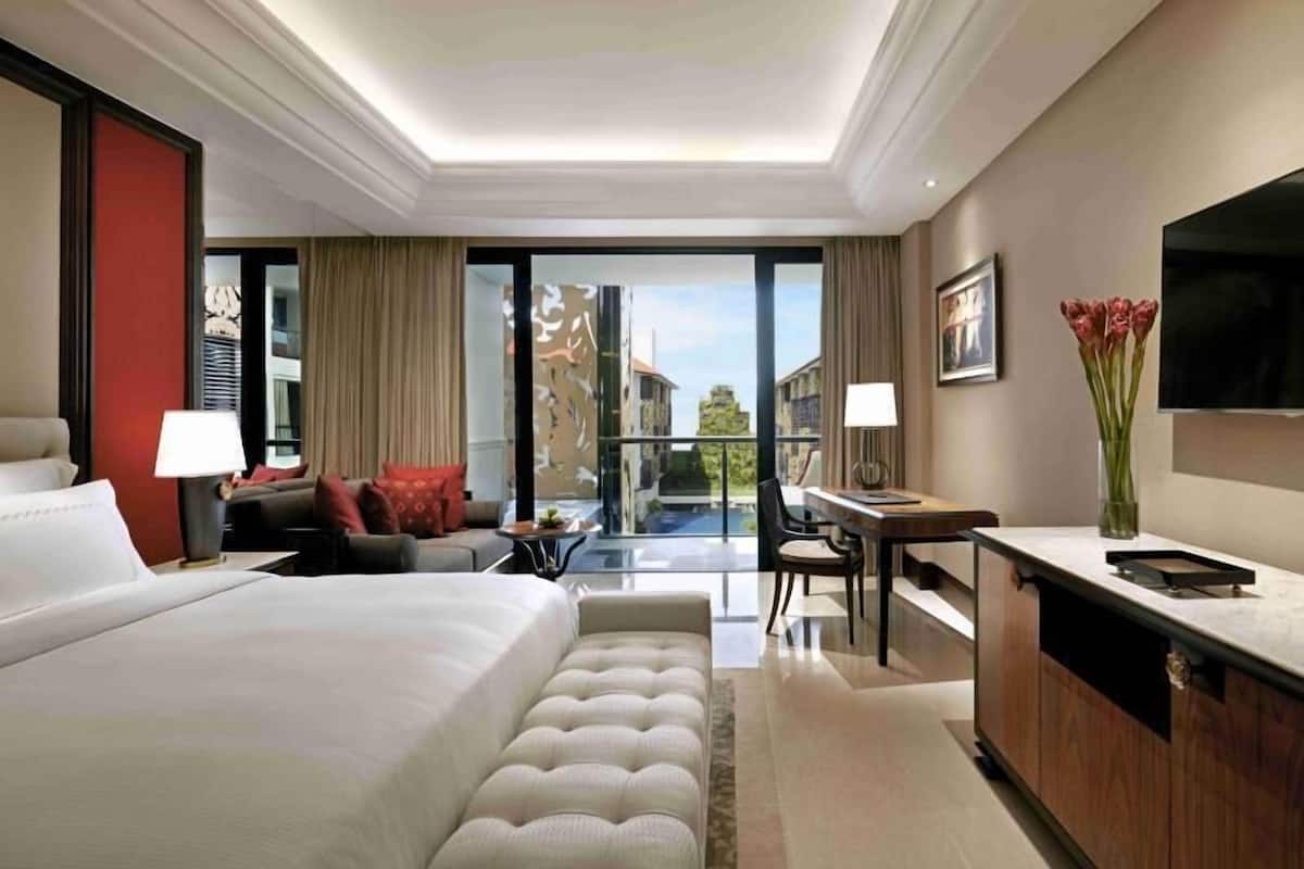 1 makuuhuone, ylelliset vuodevaatteet, pillowtop-patjalliset sängyt