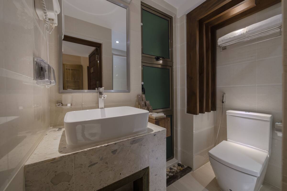 ocean view room with balcony (free airport transfer) | 1 bedroom, premium bedding, down duvets, pillow-top beds