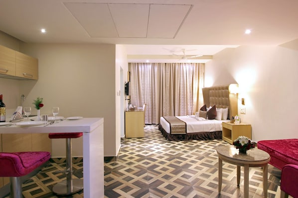 1 slaapkamer, een minibar, een kluis op de kamer