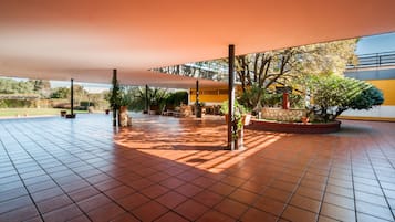 Outdoor banquet area